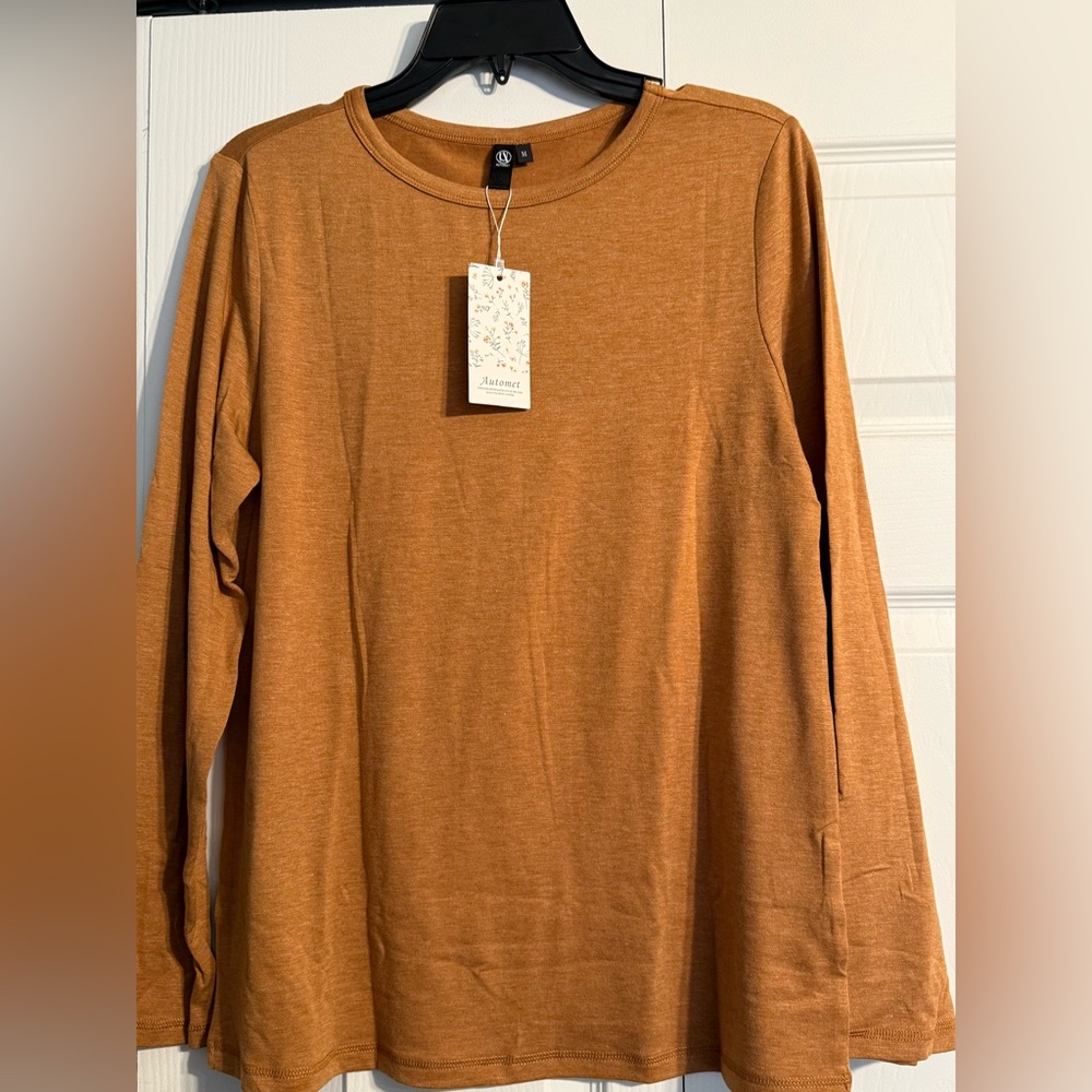 Automet Autumn Brown Long Sleeve Top